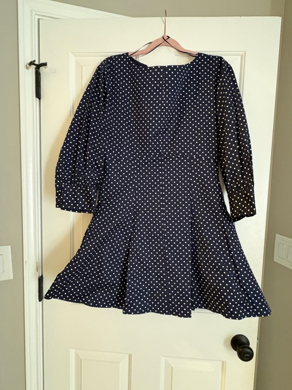 Hill House Navy Polka Dot Swing Dress